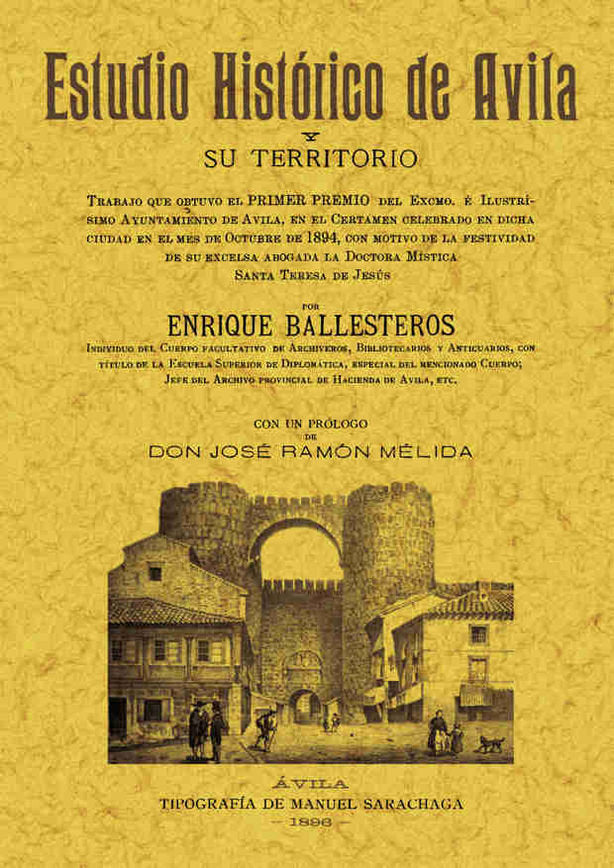 Estudio histórico de Ávila, de Ballesteros, Enrique | portada del libro