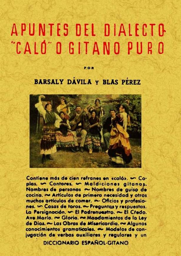 Apuntes del dialecto caló, de Dávila Barsaly y Pérez, Blas | portada del libro