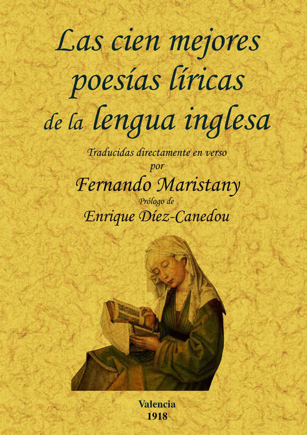 Las cien mejores poesias líricas de la lengua inglesa, de Maristany, Fernando | portada del libro