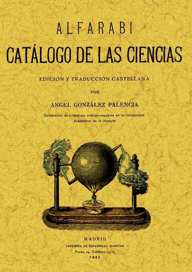Alfarabi. Catálogo de las Ciencias, de González Palencia, Ángel | portada del libro