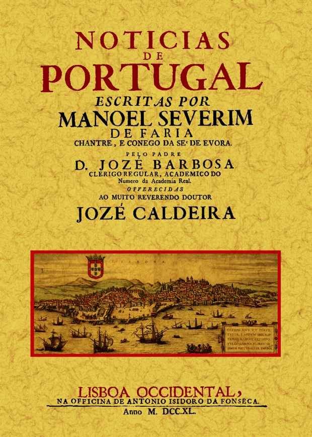 Noticias de Portugal, de Severim de Faria, Manoel | portada del libro