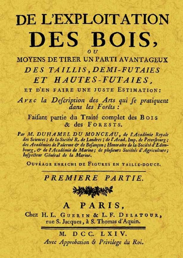 De l'explotiation des Bois, de Monceau, M. Duhamel du | portada del libro