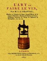 L'art de faire le vin, de Chaptal | portada del libro