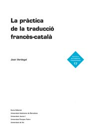 Pràctica de la traducció francès-català, La, de Verdegal I Cerezo, Joan Manuel | portada del libro