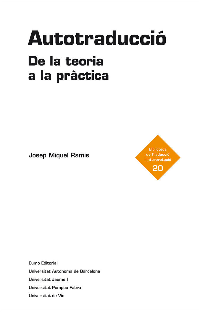 Autotraducció. De la teoria a la pràctica, de Ramis, Josep Miquel | portada del libro