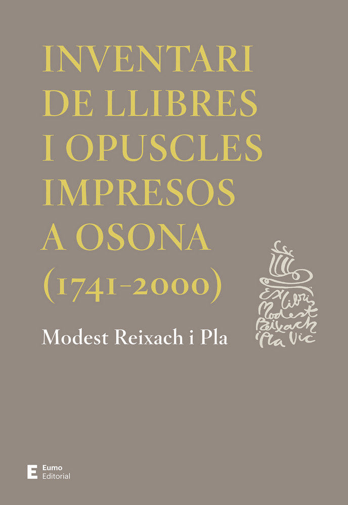 Inventari de llibres i opuscles impresos a Osona (1741-2000), de Reixach Pla, Modest | portada del libro