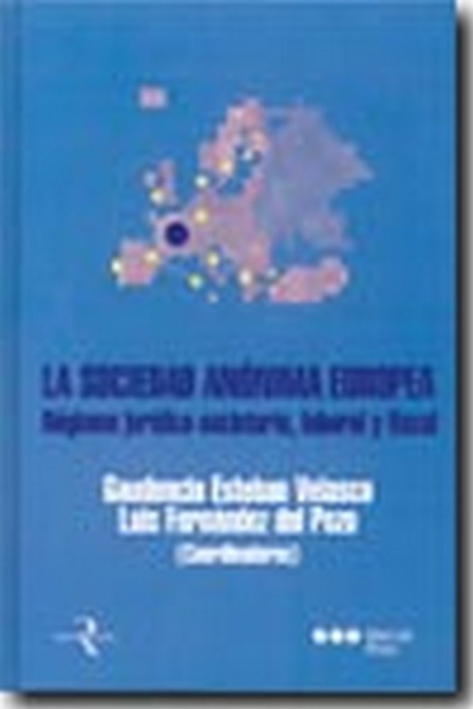La sociedad anónima europea, de Esteban Velasco, Gaudencio | portada del libro