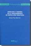 Derechos y deberes en el procedimiento de inspección tributaria, de PONT MESTRES, MAGIN | portada del libro