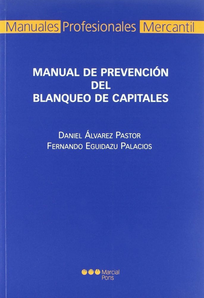 Manual de preveción del blanqueo de capitales, de ALVAREZ PASTOR | portada del libro