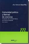 COMUNIDAD POLITICA Y LIBERTAD DE CREENCIAS.(3ªED), de SOUTO PAZ, JOSE ANTONIO | portada del libro