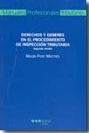 DERECHOS Y DEBERES EN EL PROCEDIMIENTO DE INSPECCION TRIBUTARIA, de PONT MESTRES | portada del libro