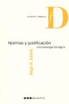 Normas y justificación	una investigación lógica | portada del libro