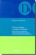 Política ecológica y pluralismo territorial, de LOPEZ RAMON | portada del libro
