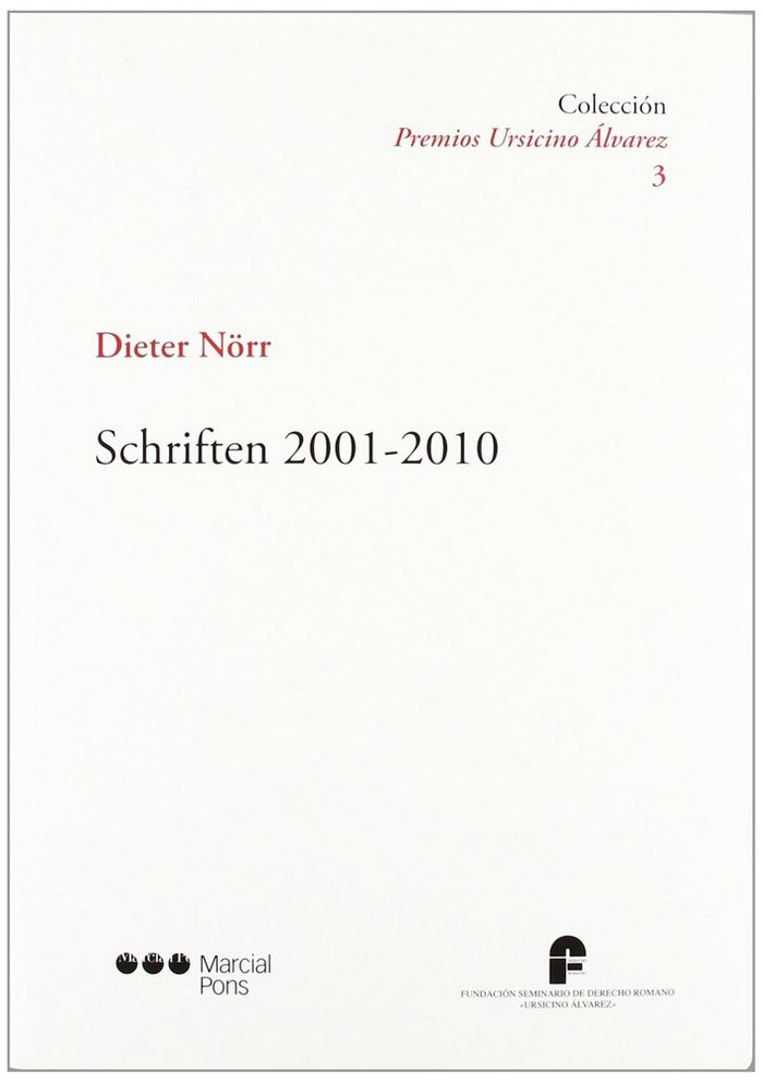 Schriften 2001-2010, de Nörr | portada del libro