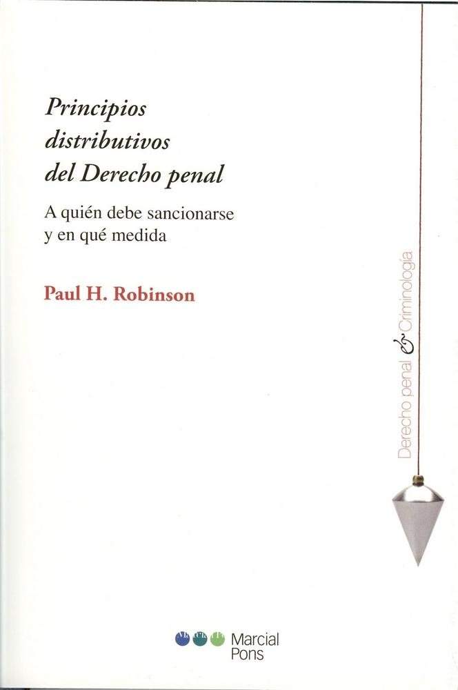 Principios distributivos del Derecho penal, de Robinson | portada del libro