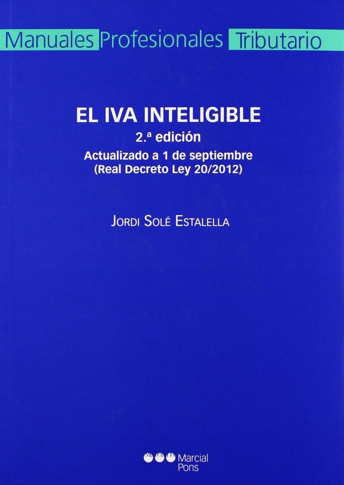 El IVA inteligible, de Solé Estalella, Jordi | portada del libro