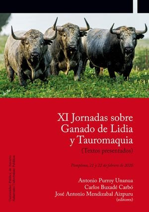 XI Jornadas sobre Ganado de Lidia y Tauromaquia | portada del libro