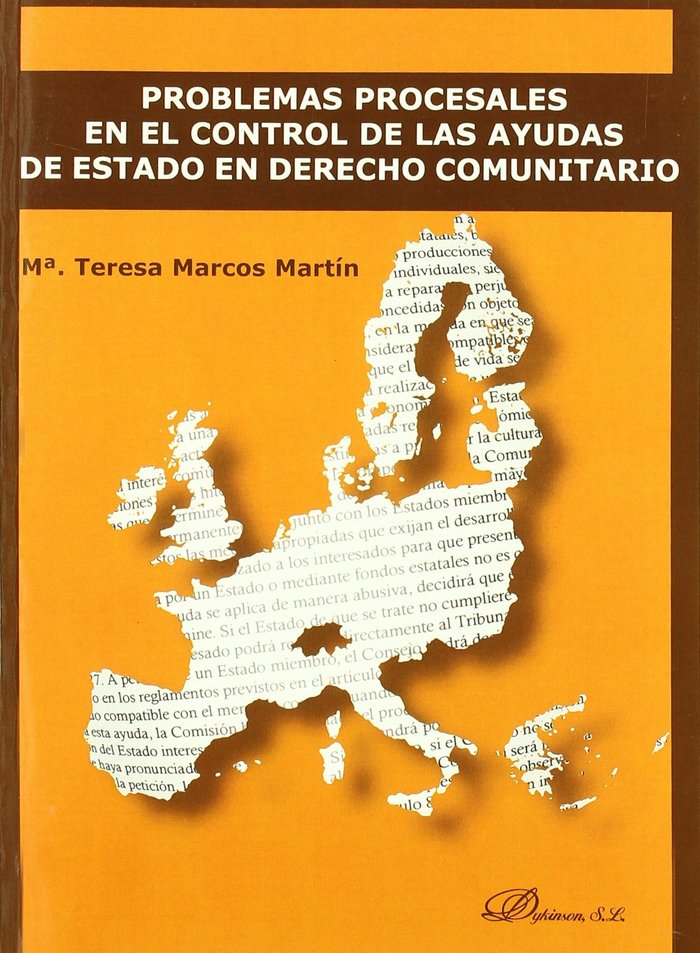 Problemas procesales en el control de las ayudas de Estado en derecho comunitario, de MARCOS MARTIN, Mª T. | portada del libr