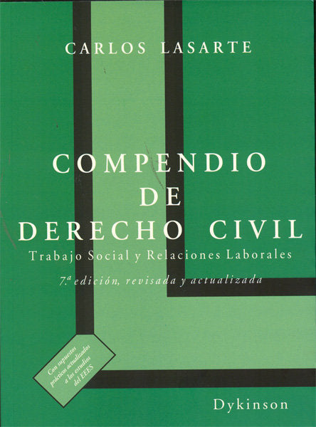 Compendio de derecho civil (Trabajo social y relaciones laborales), de LASARTE ALVAREZ | portada del libro
