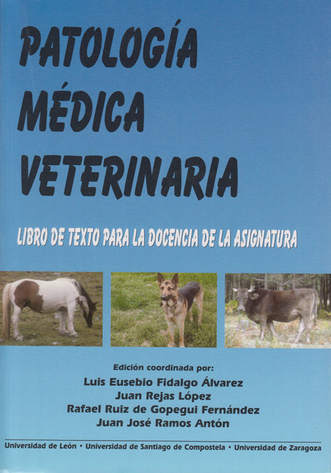 PATOLOGIA MEDICA VETERINARIA, de FIDALGO ALVAREZ | portada del libro