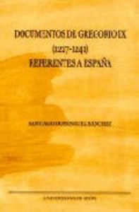 Documentos de Gregorio IX. (1227 - 1241) referentes a España, de Domínguez Sánchez | portada del libro