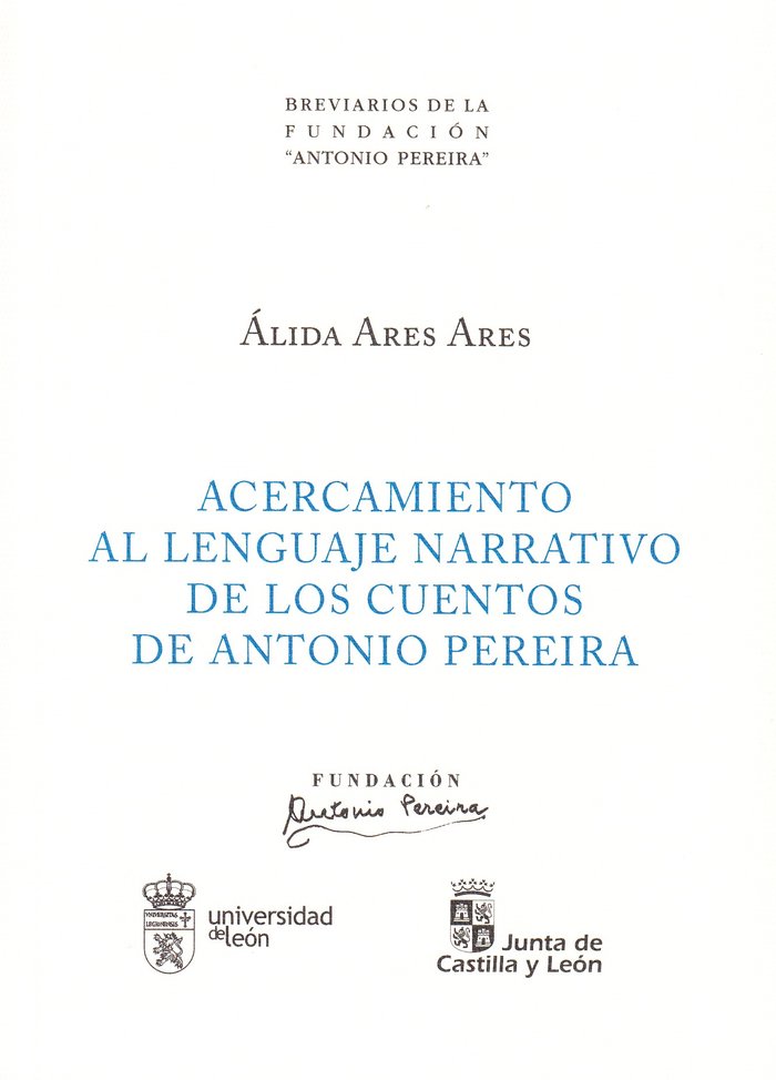 Acercamiento al lenguaje narrativo de los cuentos de Antonio Pereira, de Ares Ares, Álida | portada del libro