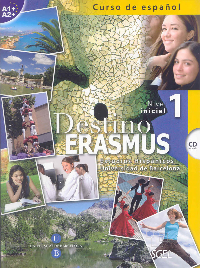 Destino Erasmus 1 + CD, de López Ripoll, Silvia | portada del libro