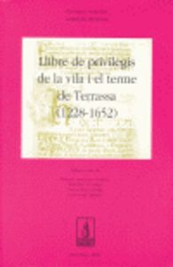 Llibre de Privilegis de la vila i el terme de Terrassa (1228-1652), de Cardellach, Teresa | portada del libro