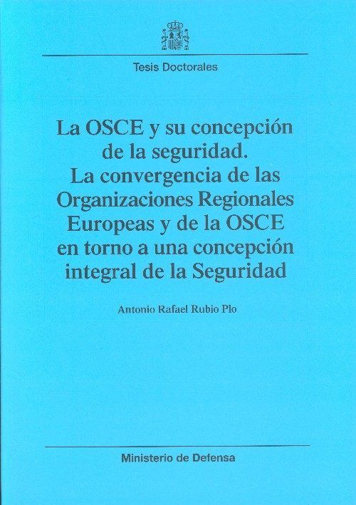 La OSCE y su concepción de la seguridad, de Rubio Plo | portada del libro