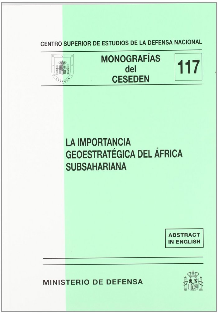 La importancia geoestratégica de África Subsahariana, de Centro Superior de Estudios de la Defensa Nacional (Spain) | portada
