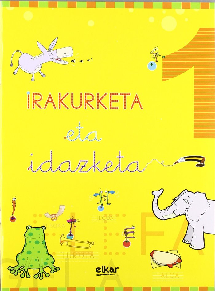 Irakurketa eta idazketa koadernoa 1, de Imaz Ugalde | portada del libro