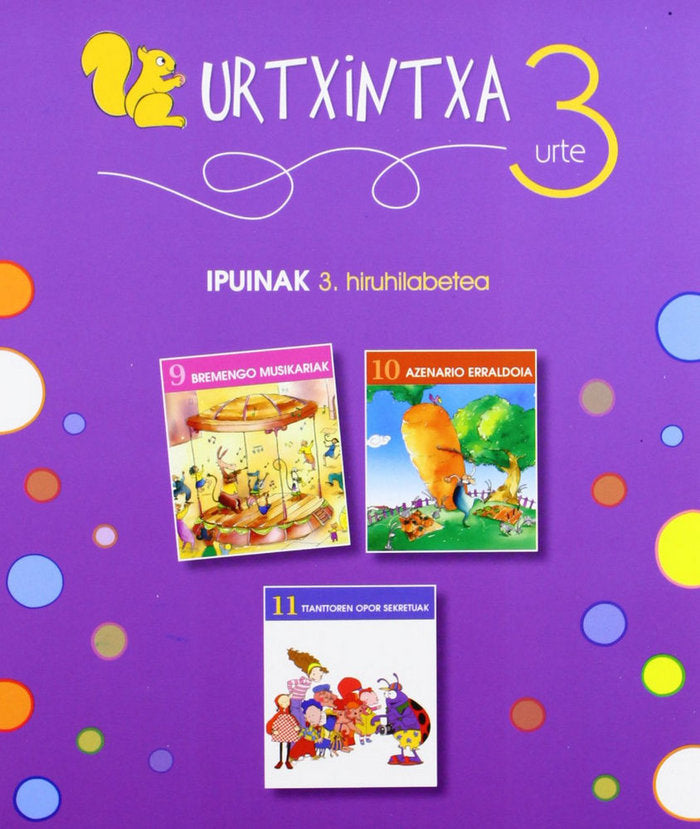 Urtxintxa 3 urte - 3. hiruhilabeteko ipuinak (9-11), de Batzuen artean | portada del libro