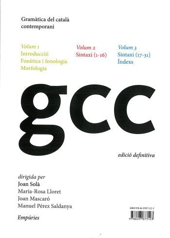 Gramàtica del català contemporani I, II i III, de Solà Cortassa | portada del libro