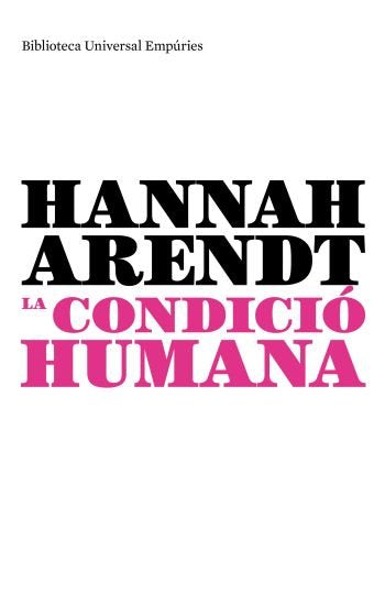 La condició humana, de Arendt | portada del libro