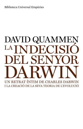 La indecisió del senyor Darwin, de Quammen | portada del libro