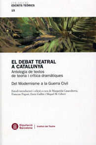 El debat teatral a Catalunya | portada del libro
