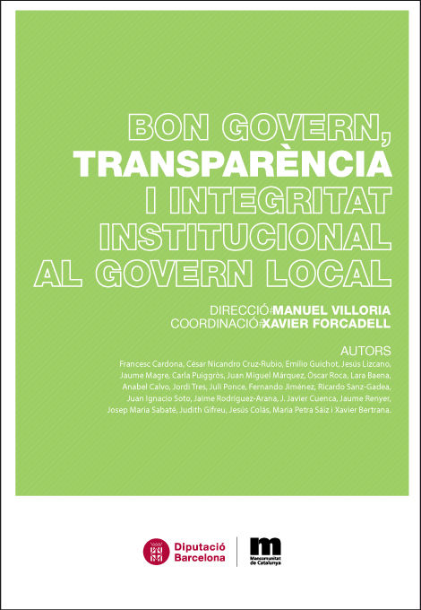 Bon govern, transparència i integritat institucional al govern local | portada del libro