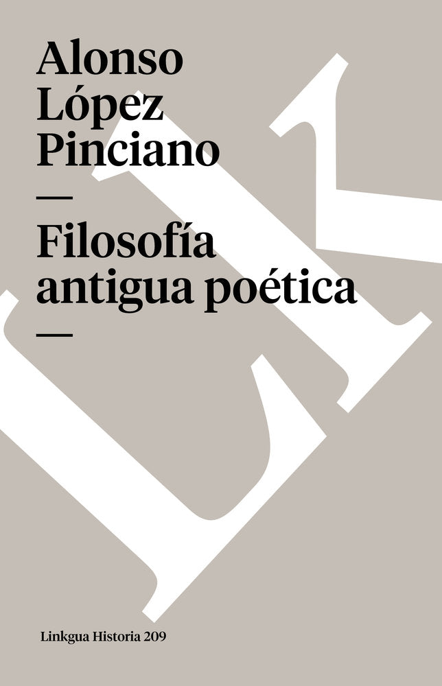 Filosof¡a antigua poética, de López, Alonso | portada del libro
