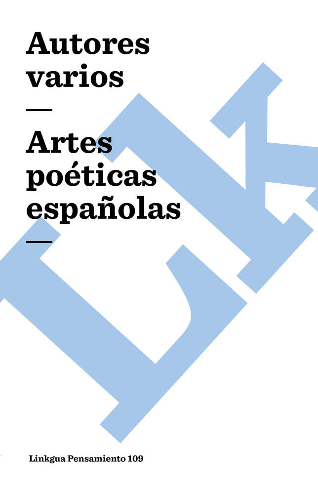 Artes poéticas españolas, de Varios, Autores | portada del libro