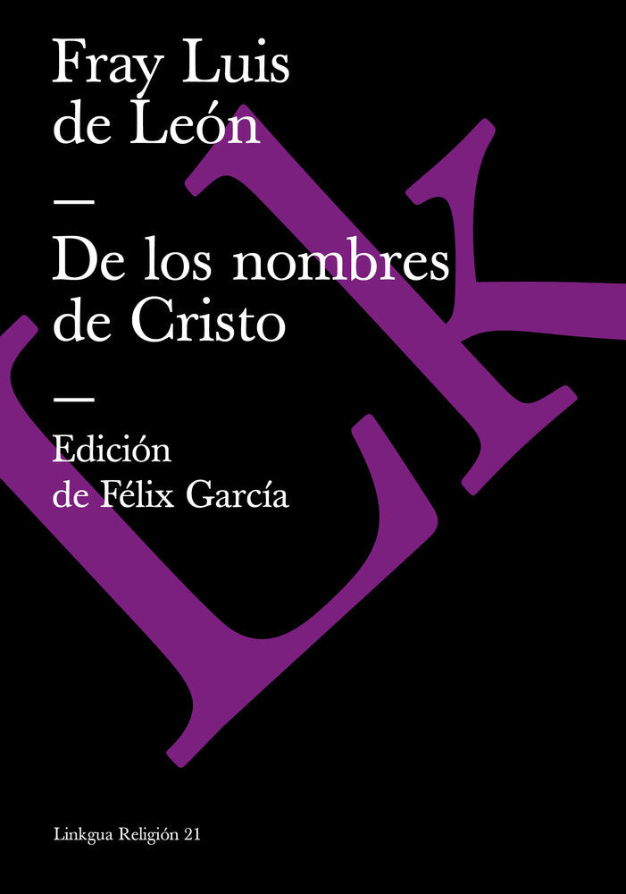 DE LOS NOMBRES DE DIOS, de de León, Fray Luis | portada del libro