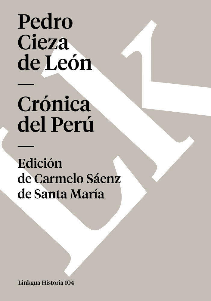 Crónica del Perú, de Cieza de León, Pedro | portada del libro