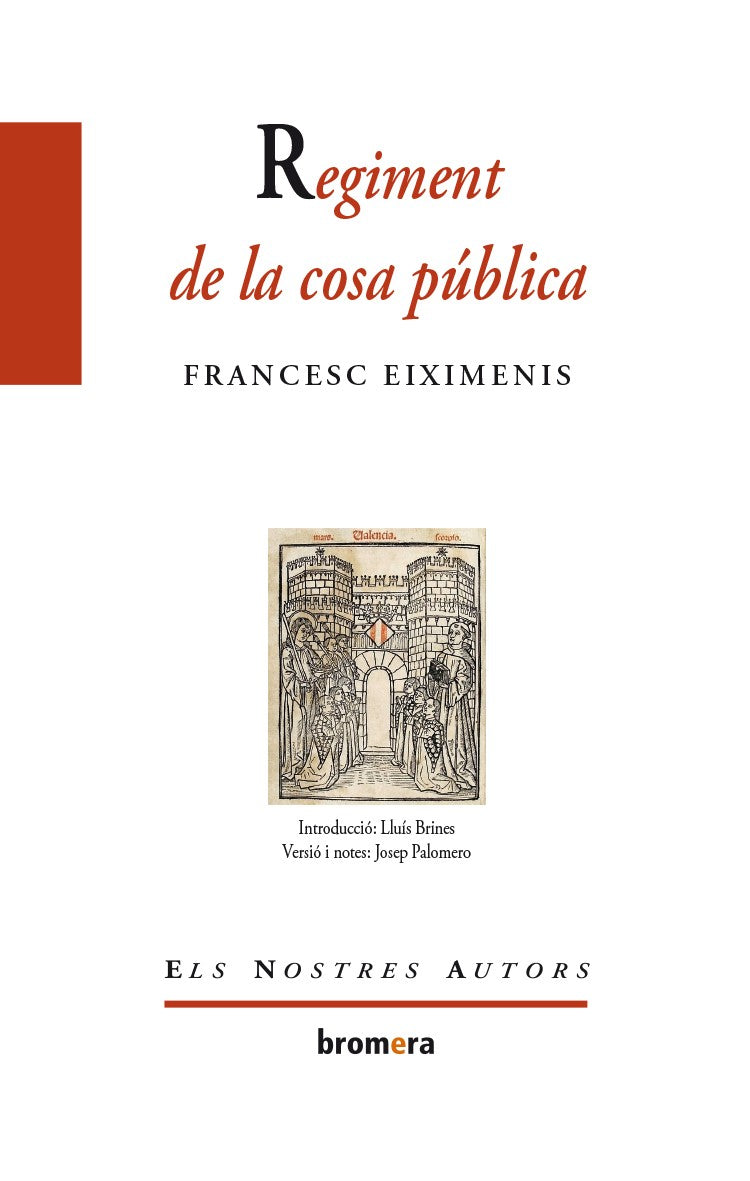 Regiment de la cosa pública, de Francesc Eiximenis | portada del libro