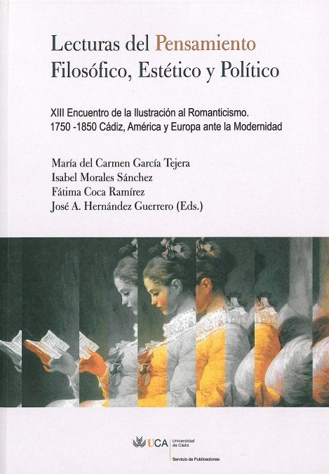 Lecturas del pensamiento filosófico, pol¡tico y estético., de HERNANDEZ GUERRERO | portada del libro