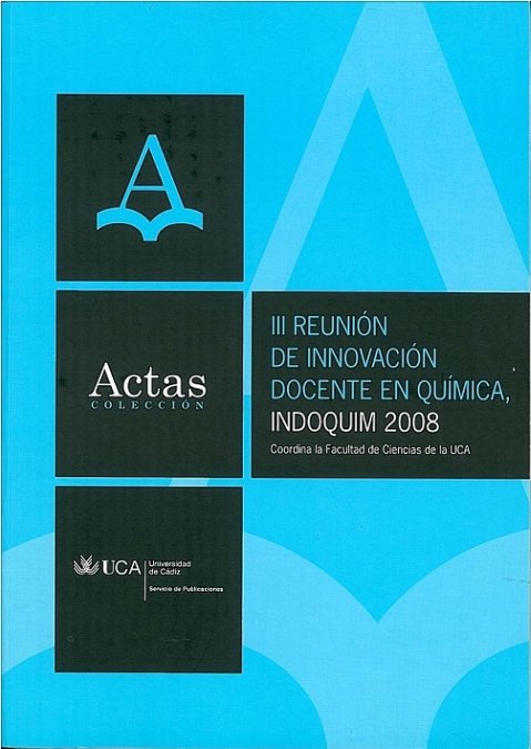 Actas de la III reunión sobre innovación docente en qu¡mica, de GARCIA MORENO | portada del libro