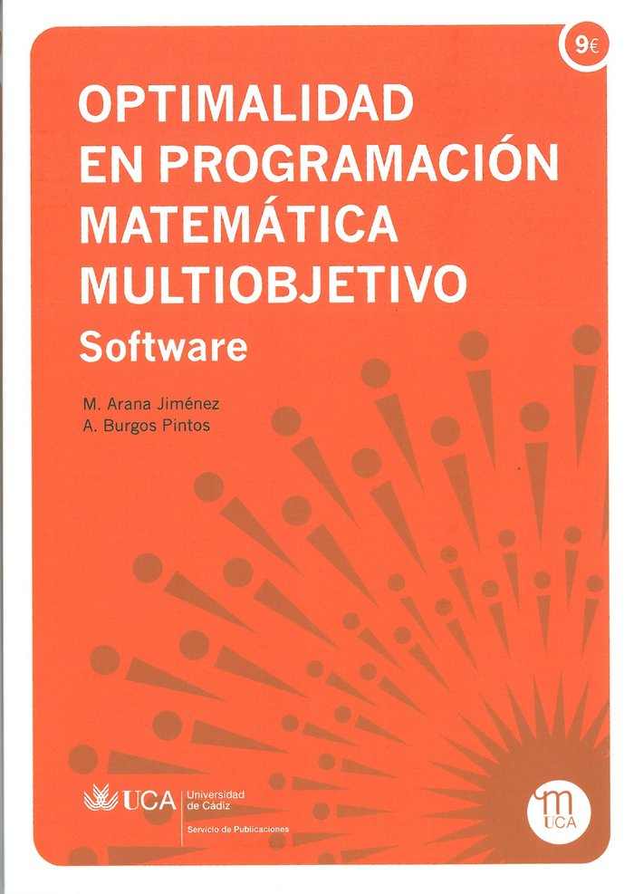 Optimalidad en programación matemática multiobjetivo, de Arana Jiménez, Manuel | portada del libro