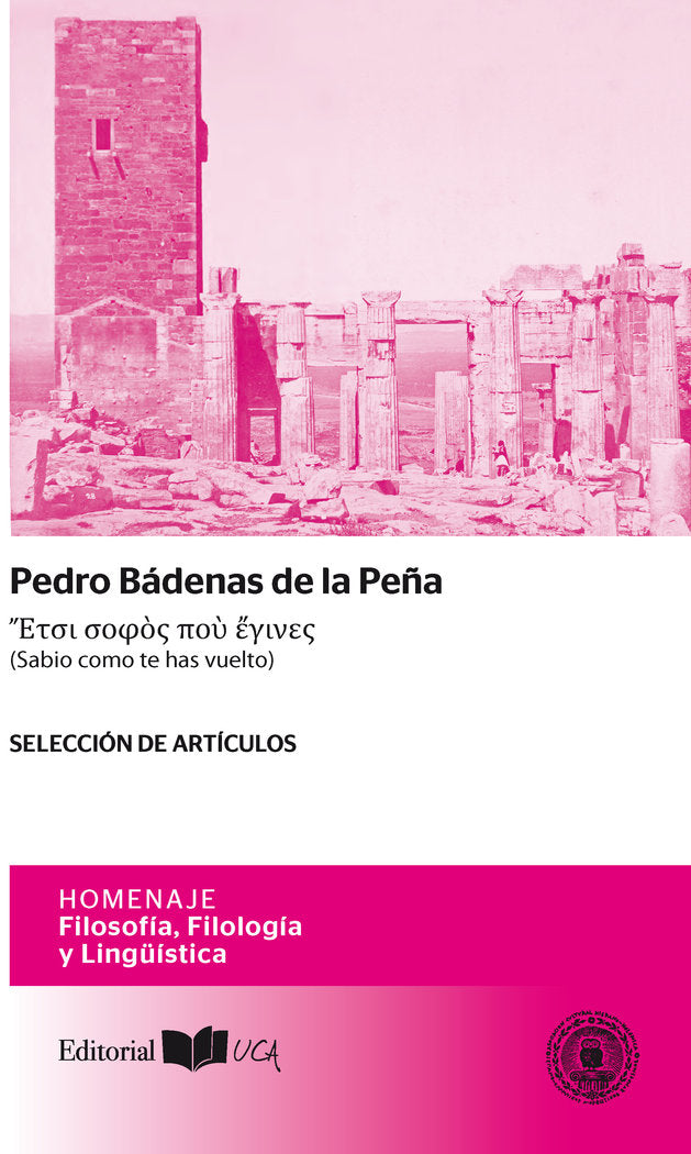 Pedro Bádenas de la Peña (Sabio como te has vuelto) | portada del libro