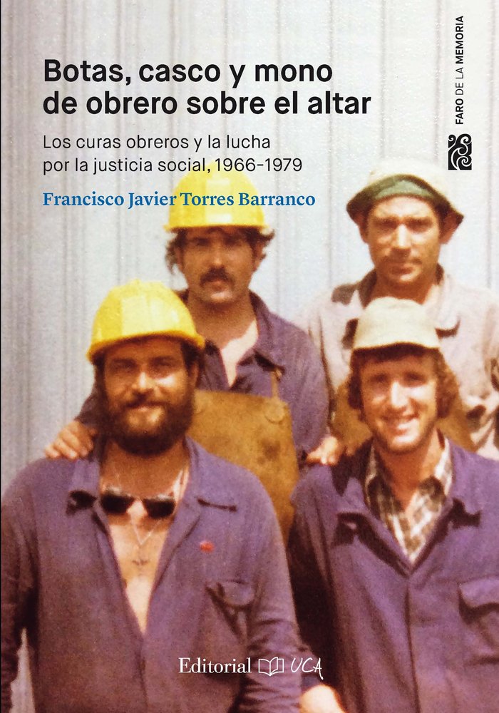 Botas, casco y mono de obrero sobre el altar, de Torres Barranco, Francisco Javier | portada del libro