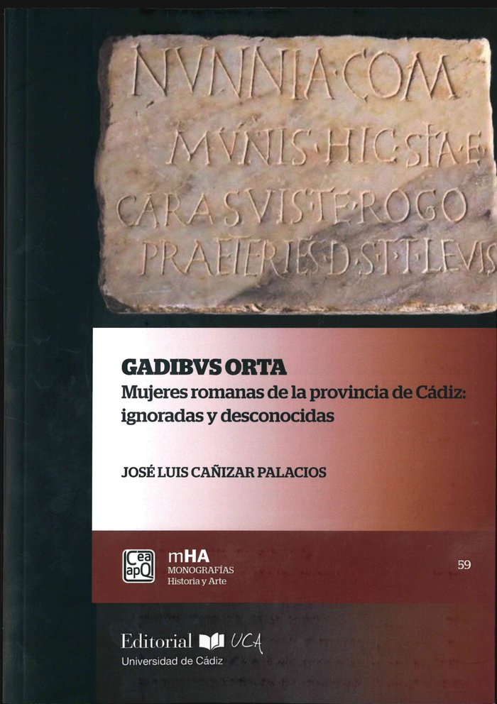 GADIBUS ORTA MUJERES ROMANAS EN LA PROVINCIA DE CADIZ, de CAÑIZAR PALACIOS, JOSE LUIS | portada del libro