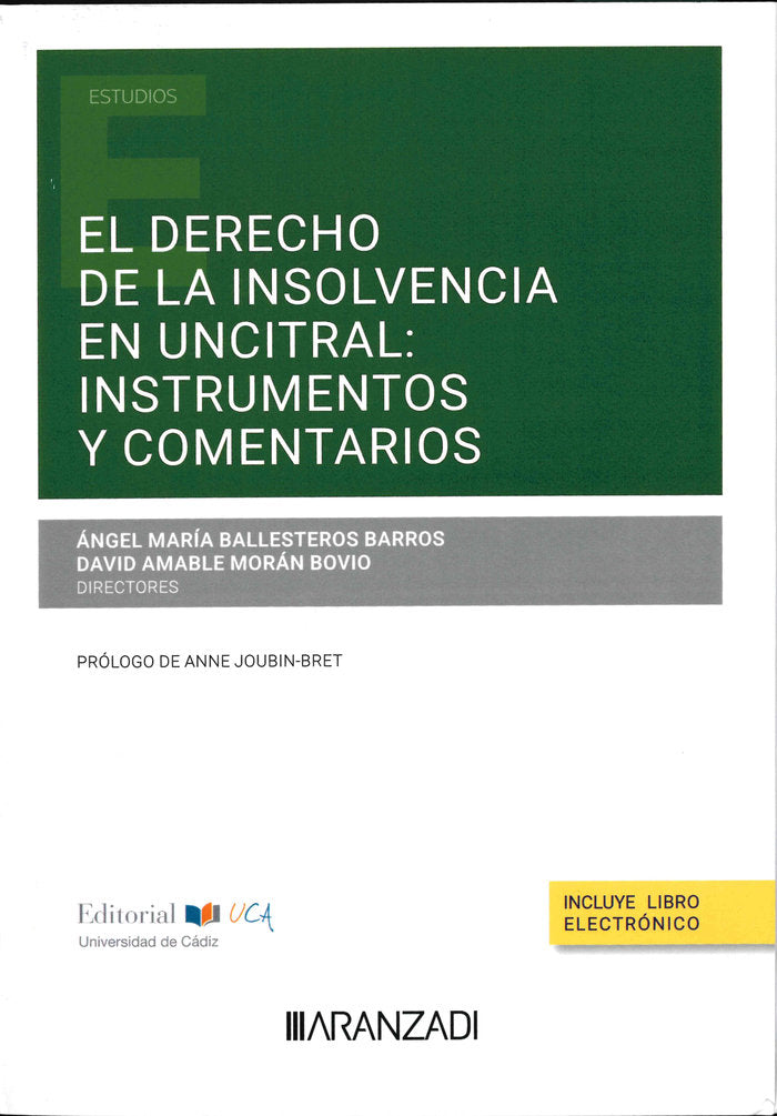 El Derecho de la Insolvencia en Uncitral, de MORAN BOVIO | portada del libro