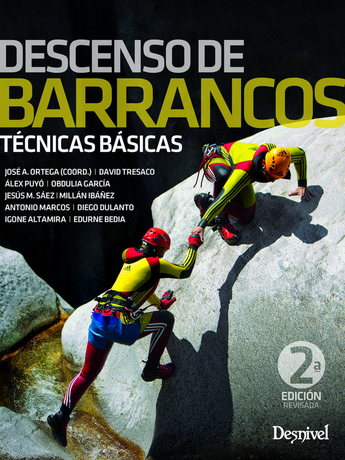 Descenso de barrancos, técnicas básicas, de Varios autores | portada del libro
